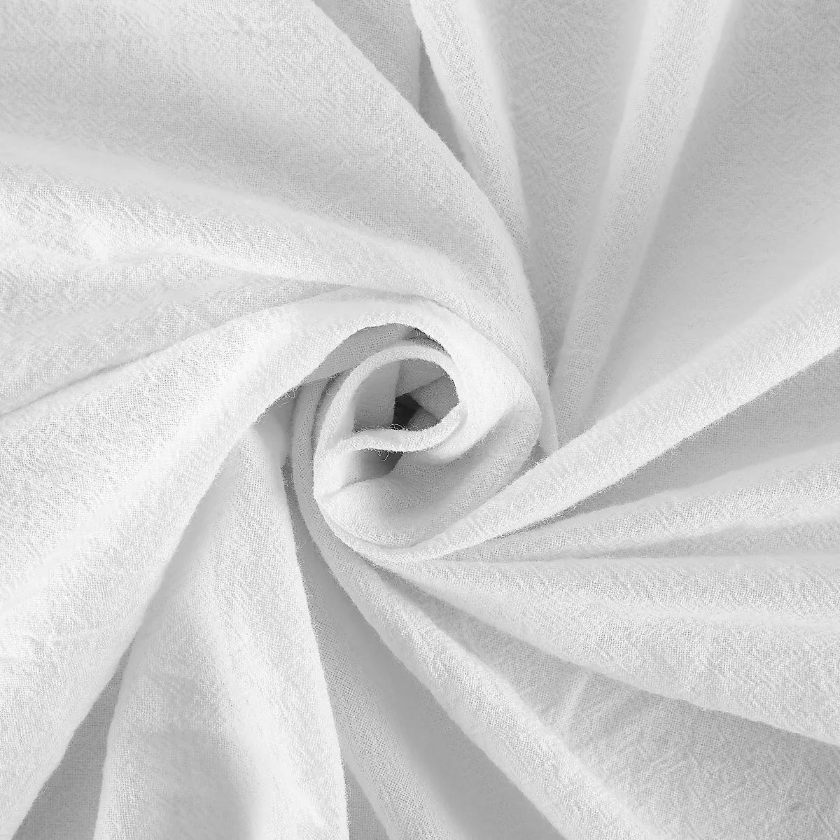 2PK 52"X63" Archaeo Light Filtering Washed Cotton Twist Tab Curtain Panel White