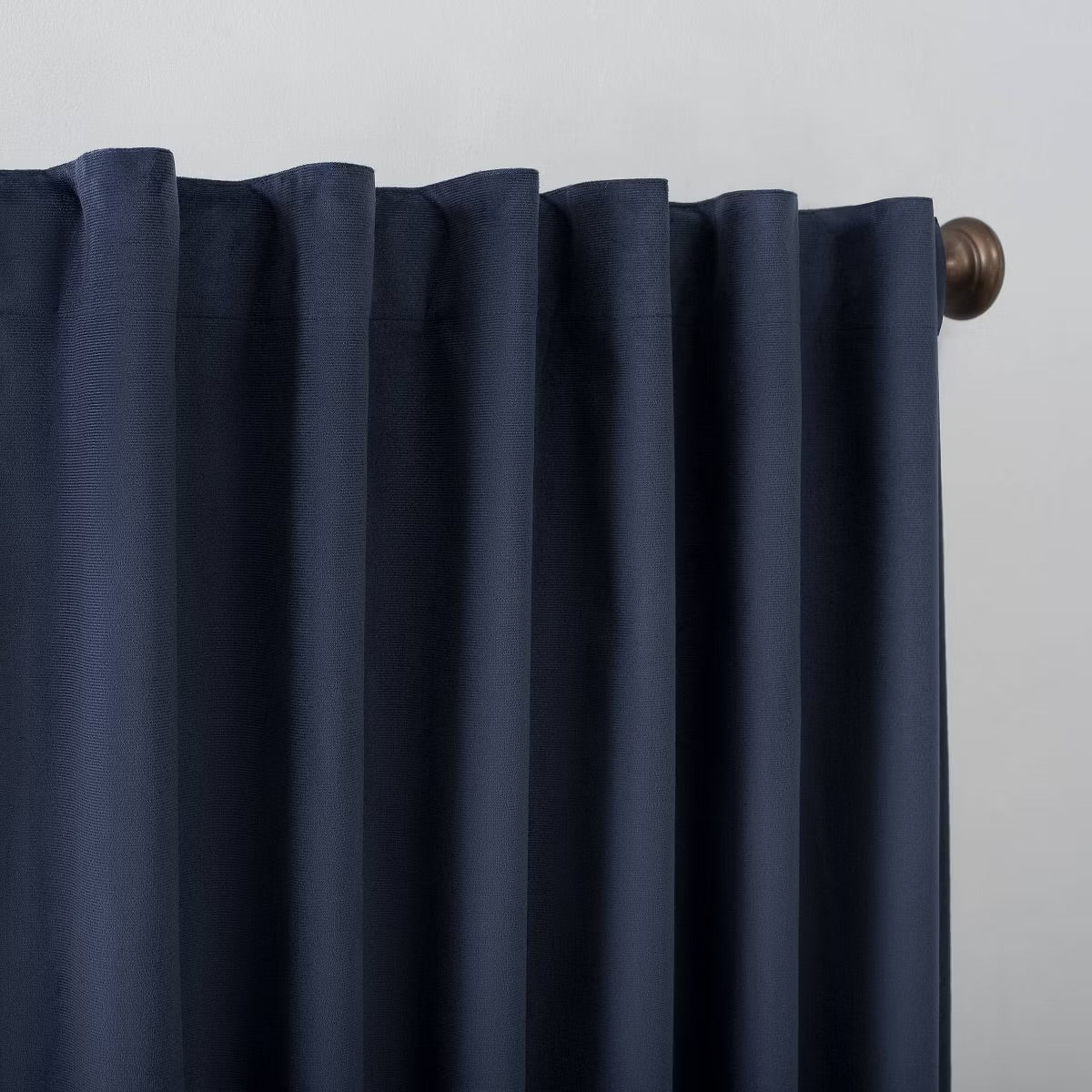 2PK 50"x84" Sun Zero 100% Blackout Velvet Noise Reducing Thermal Curtain Panel Dark Blue