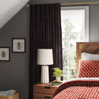 2pk 50"x63" Blackout Velvet Curtain Panels Black - Threshold