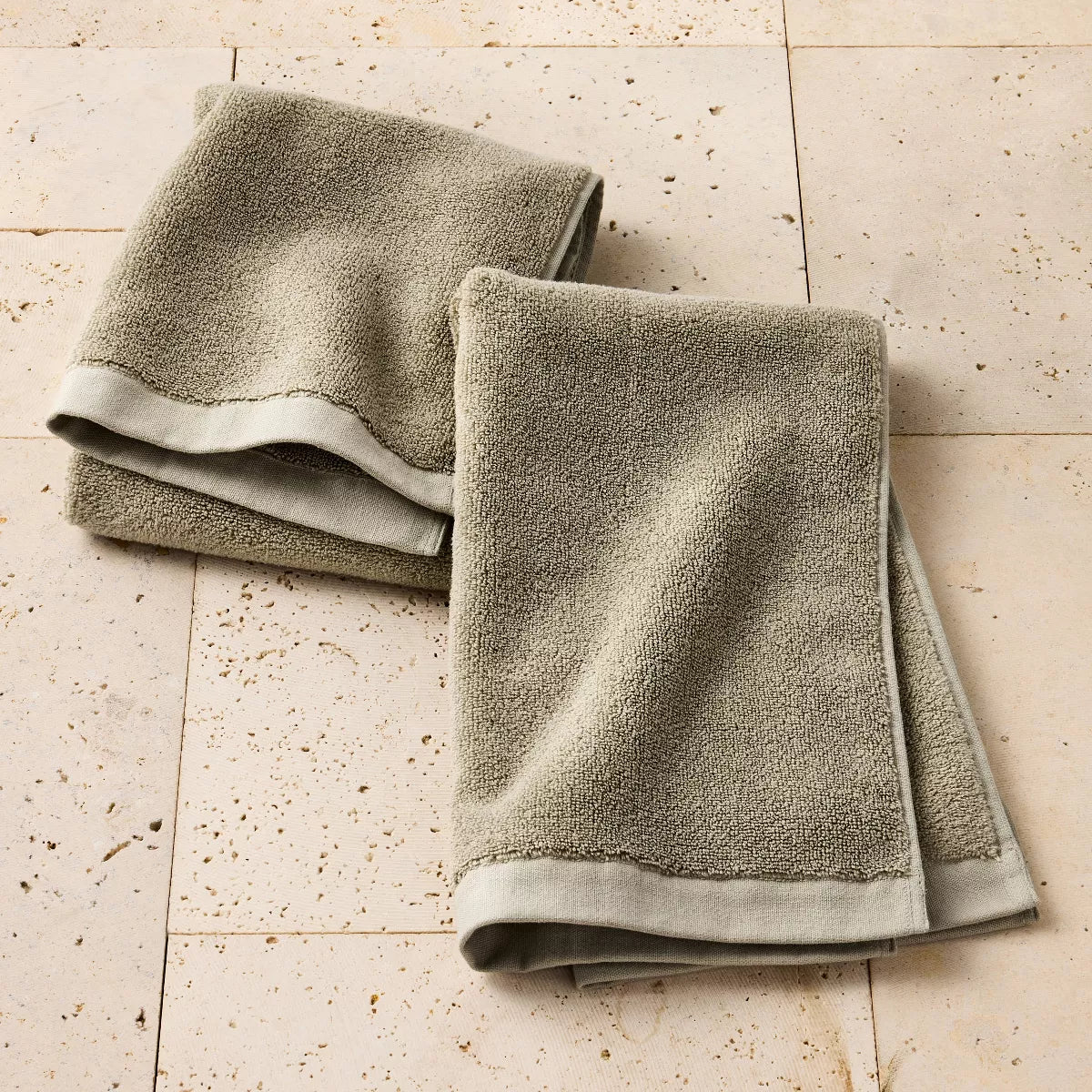 2pk Modal Hand Towel Olive - Casaluna