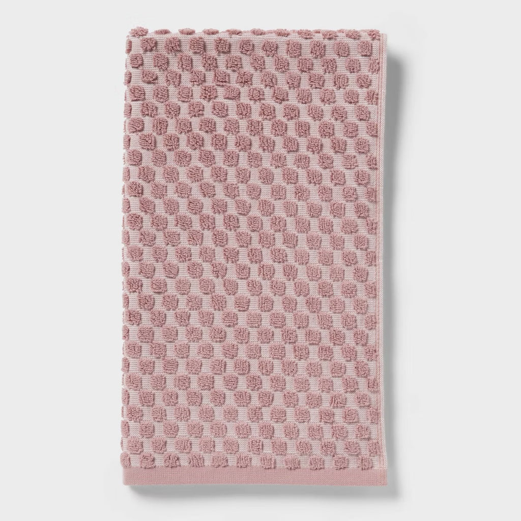 6pc Performance Plus Textured Dot Bath Towel Set Mauve - Threshold