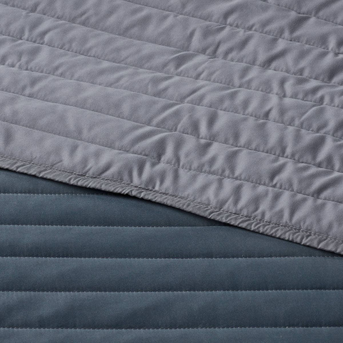 Twin/Twin Extra Long Satin Quilt Dark Gray - Room Essentials
