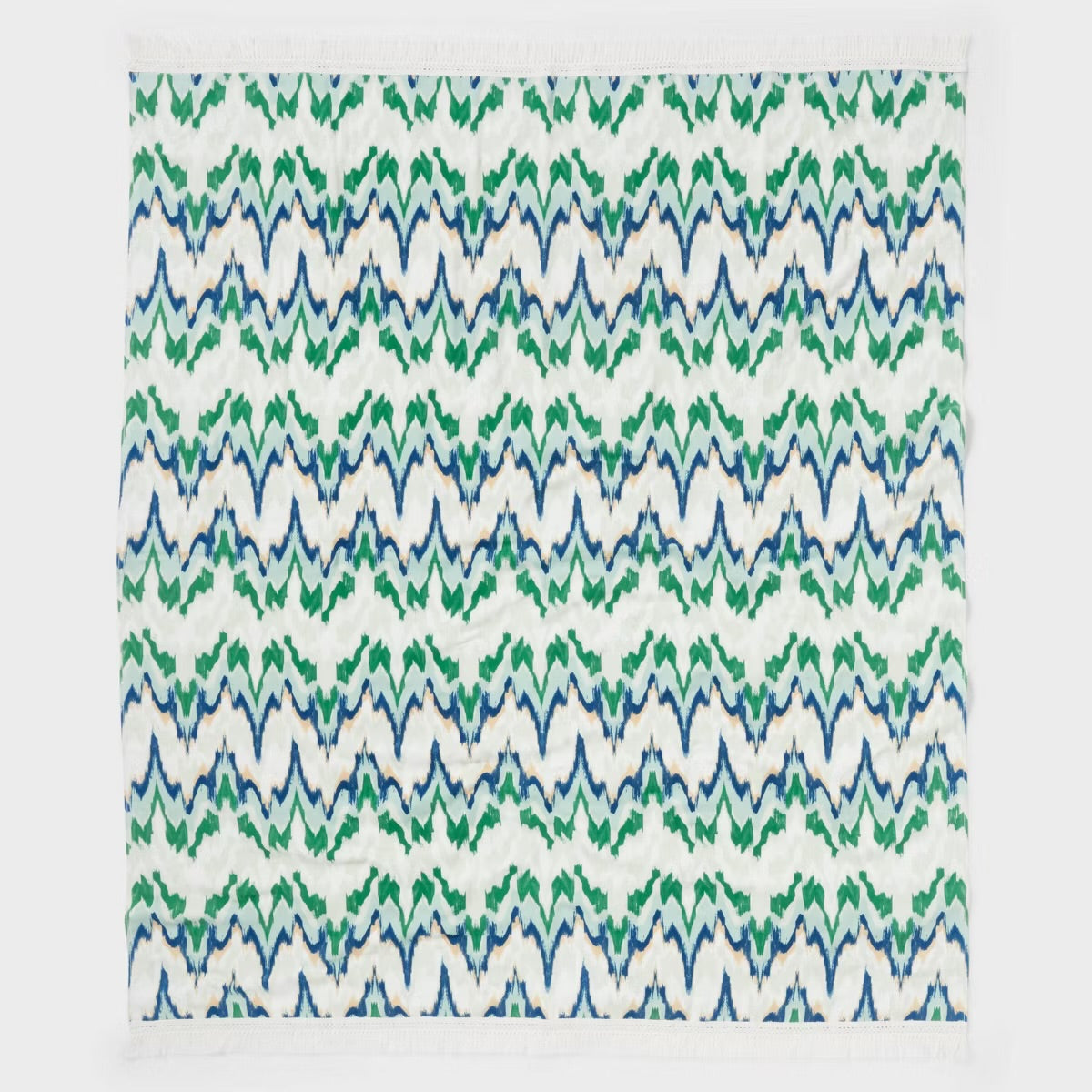 Ikat Green Oversized Jumbo Beach Towel - Threshold