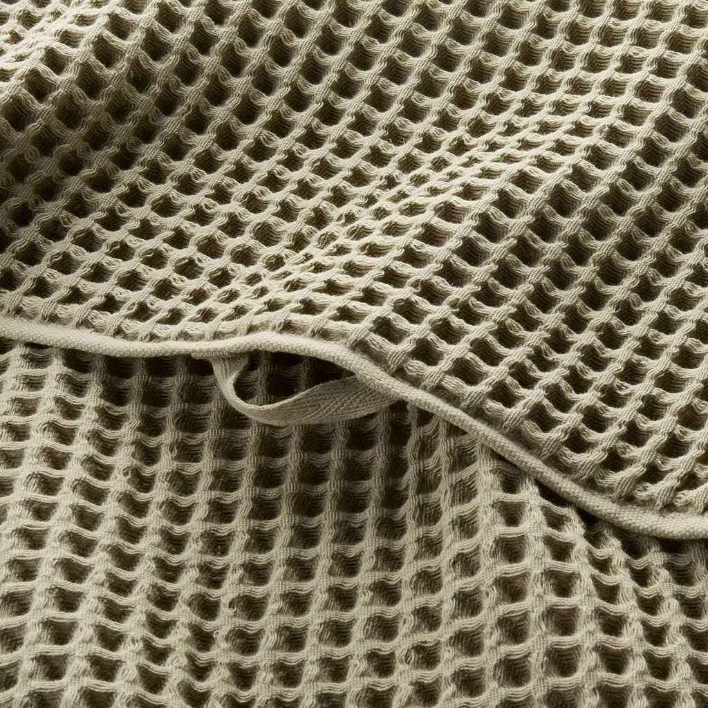 Waffle Bath Towel Olive Sage - Casaluna