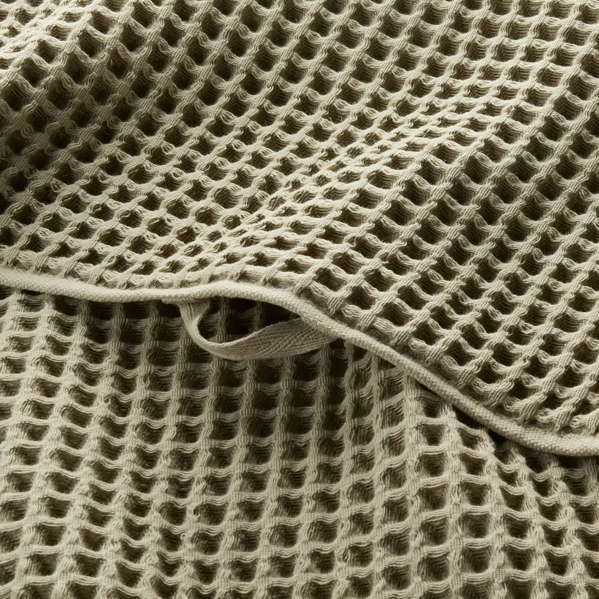 Waffle Bath Towel Olive Sage - Casaluna