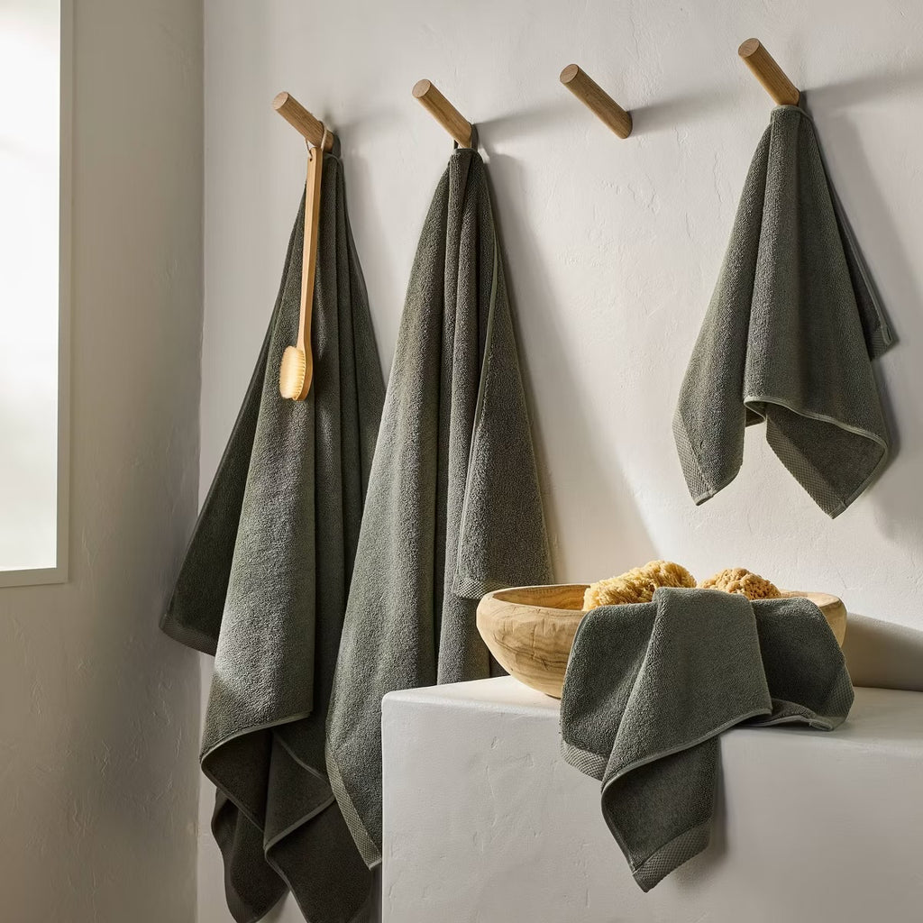 Organic Bath Sheet Olive - Casaluna