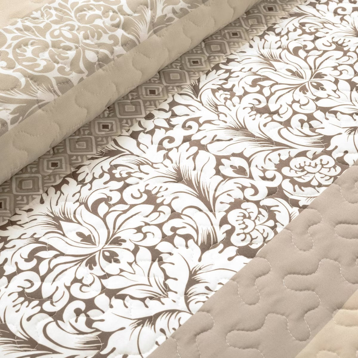 Lush Decor 3pc Full/Queen Boho Stripe Reversible Oversized Quilt Set