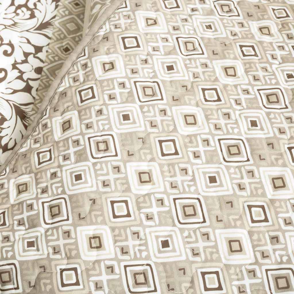 Lush Decor 3pc Full/Queen Boho Stripe Reversible Oversized Quilt Set