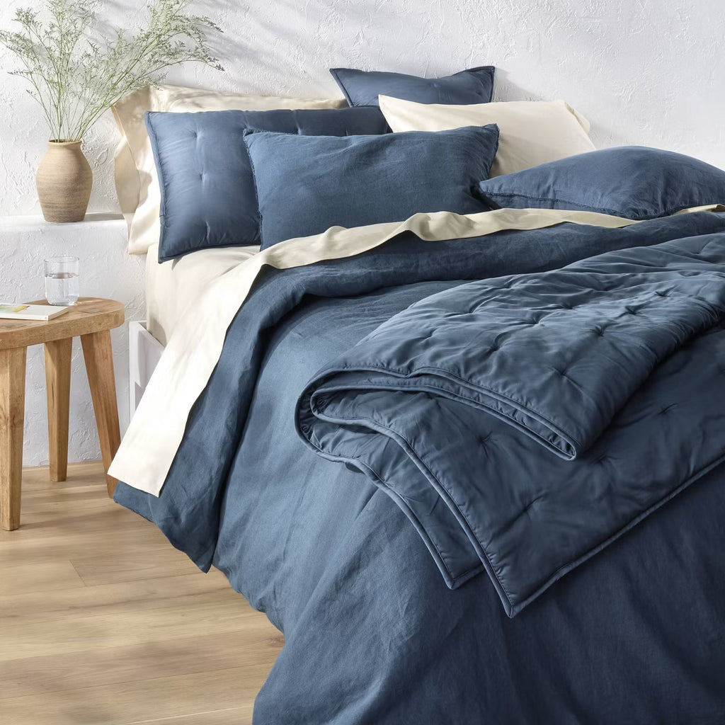 Full 600 Thread Count Sateen Sheet Set Natural - Casaluna