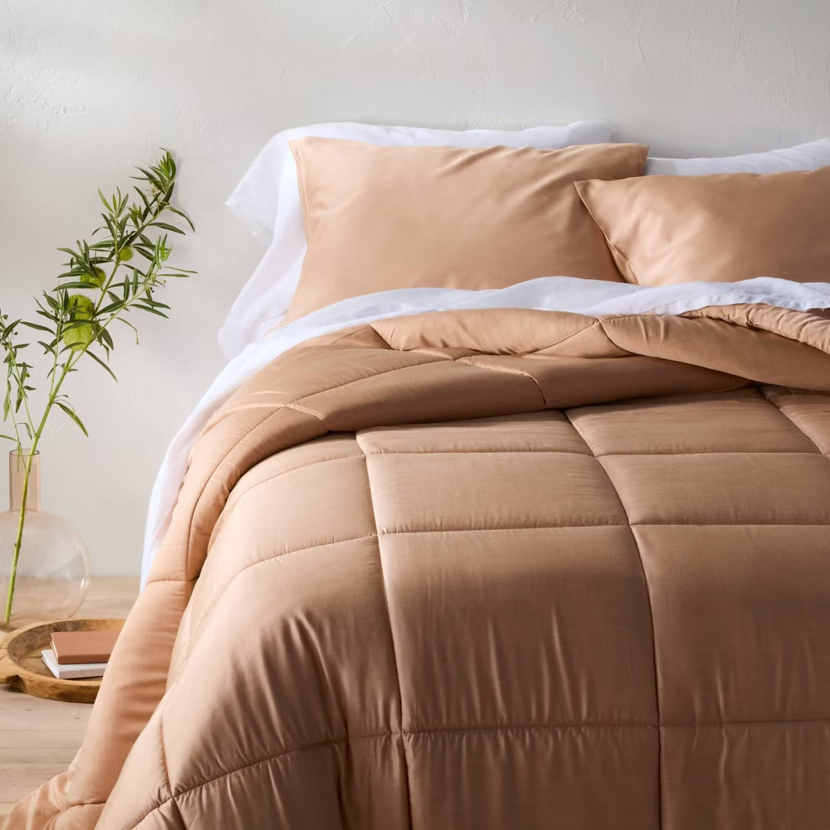 Full/Queen Rayon from Bamboo Comforter Set Light Adobe Clay - Casaluna