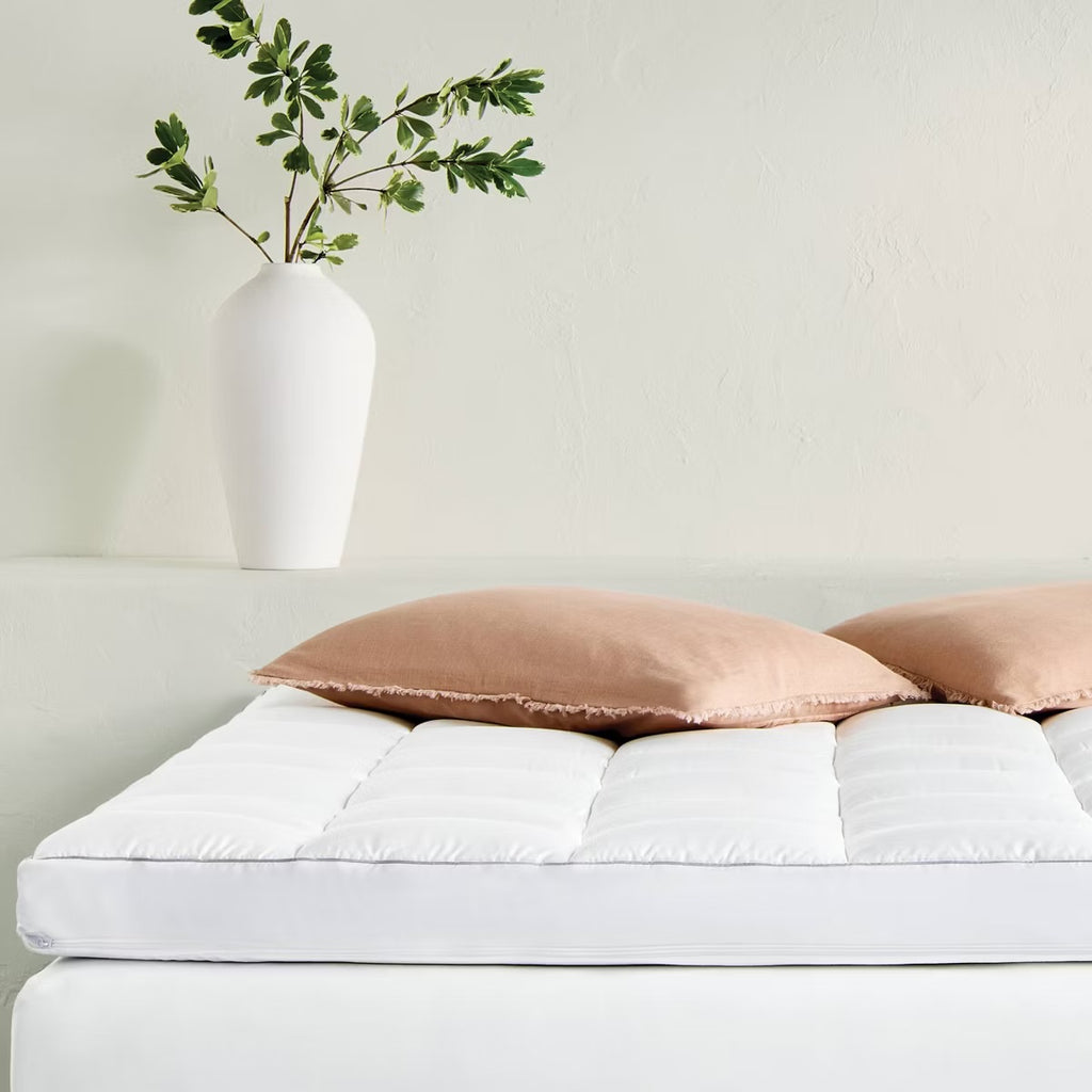 Twin XL Premium Cooling 4" Dual Layer Memory Foam Mattress Topper - Casaluna