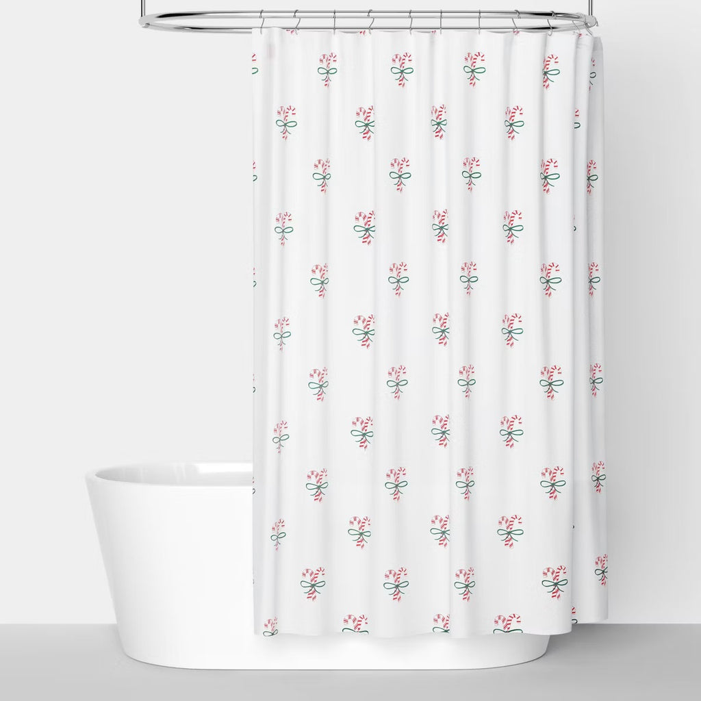72"x72" Candy Cane Christmas Shower Curtain - Wondershop