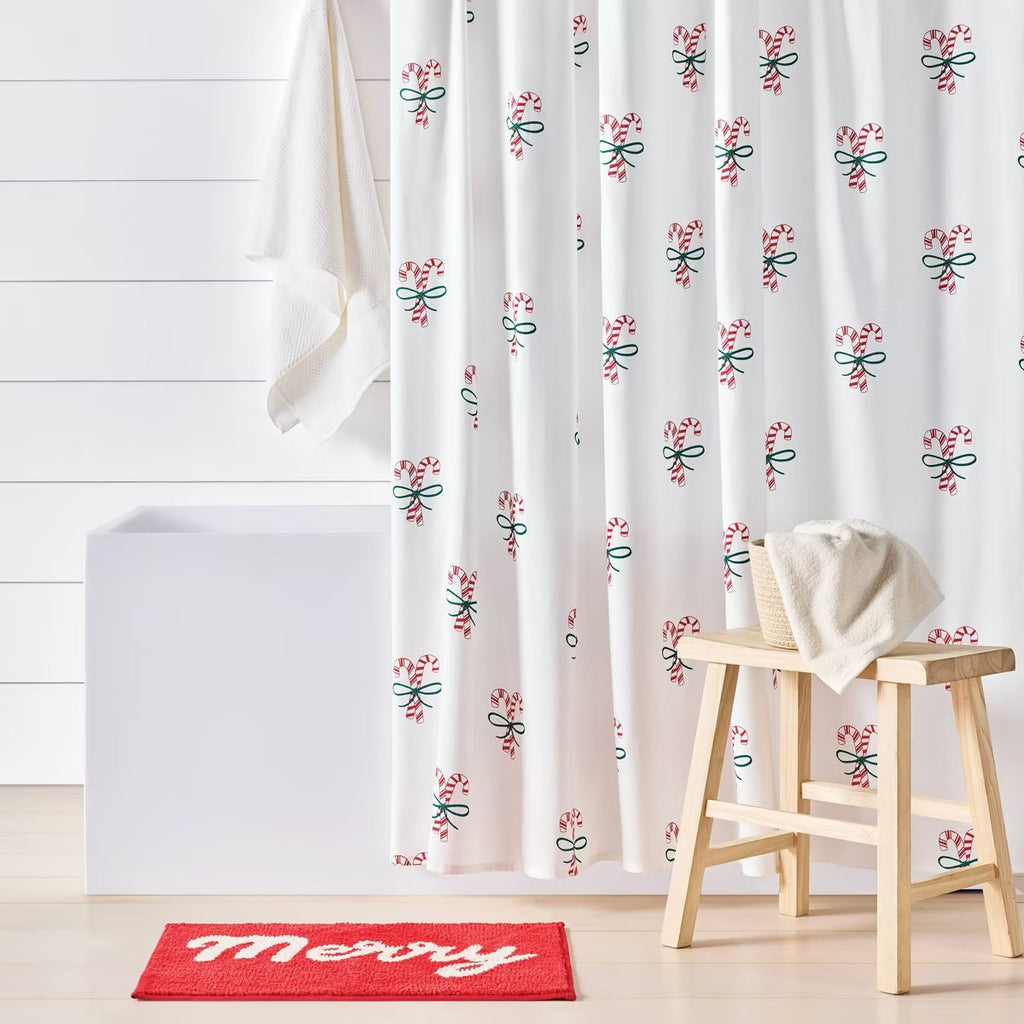 72"x72" Candy Cane Christmas Shower Curtain - Wondershop