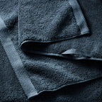2pk Organic Hand Towel Dark Mineral Blue - Casaluna