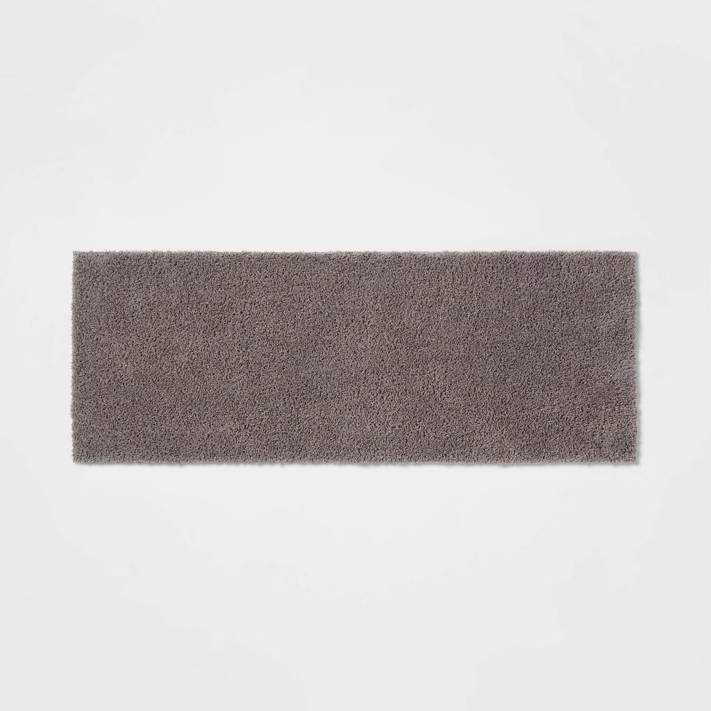 22"x60" Antimicrobial Bath Runner Dark Gray - Threshold