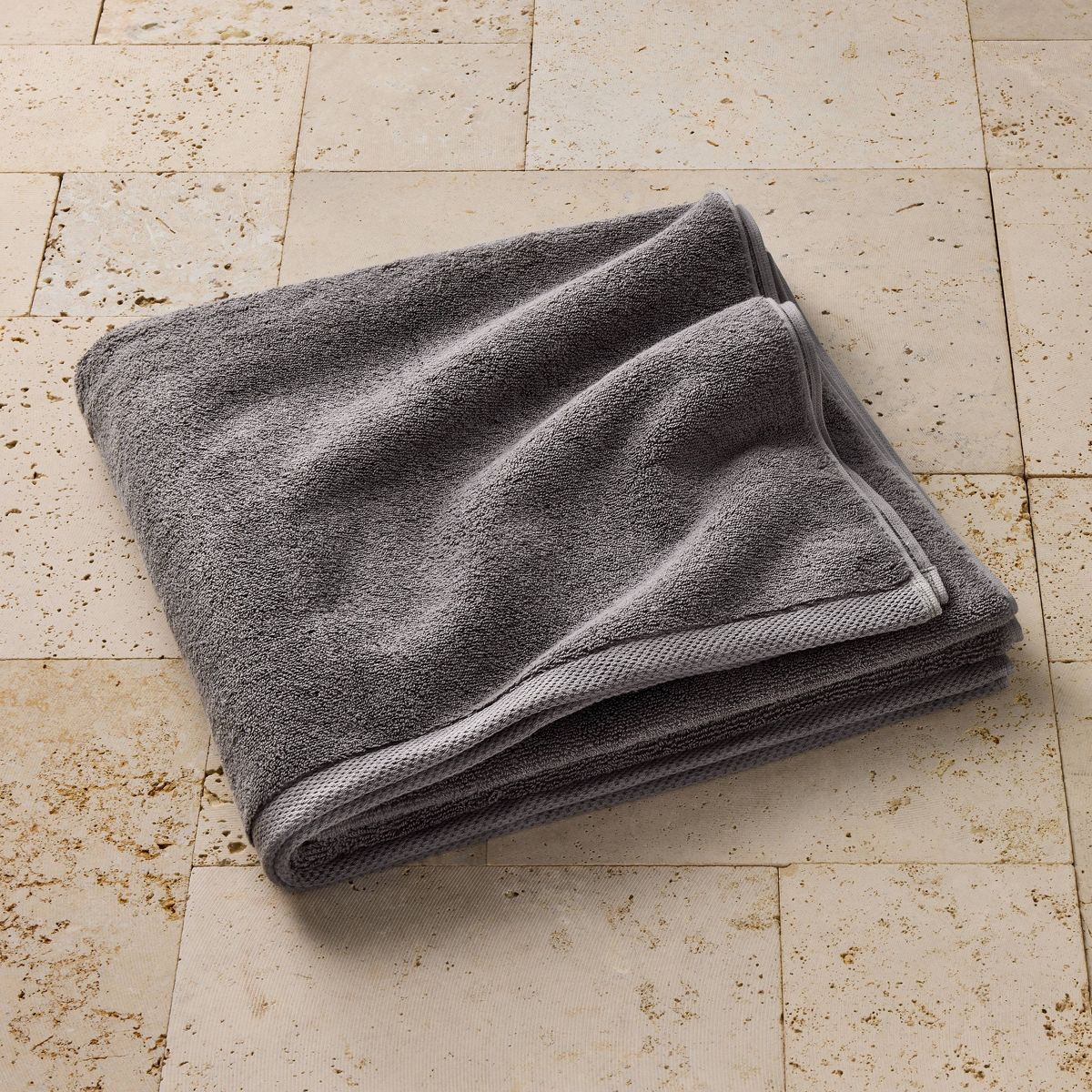 Organic Bath Sheet Dark Gray - Casaluna