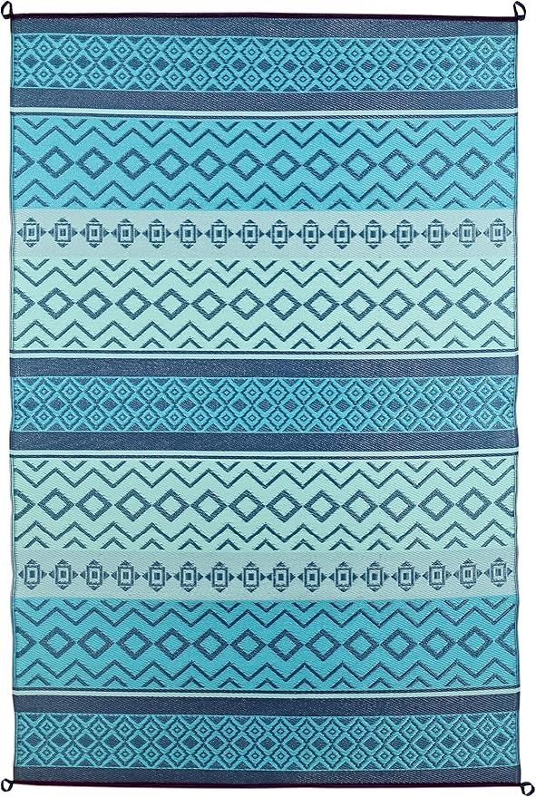 8 x 10 Fiesta Rug - Blue Stripe