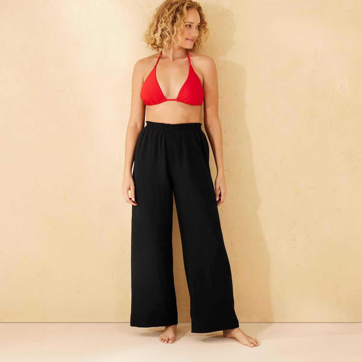 Size S (4-6)Women's Gauze Cover Up Pants - Shade & Shore
