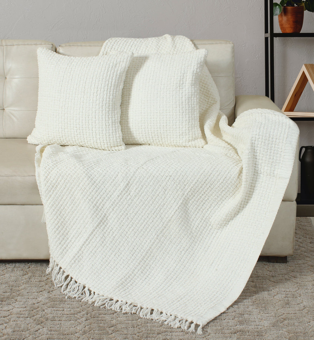 Chenille Basket Weave Throw
