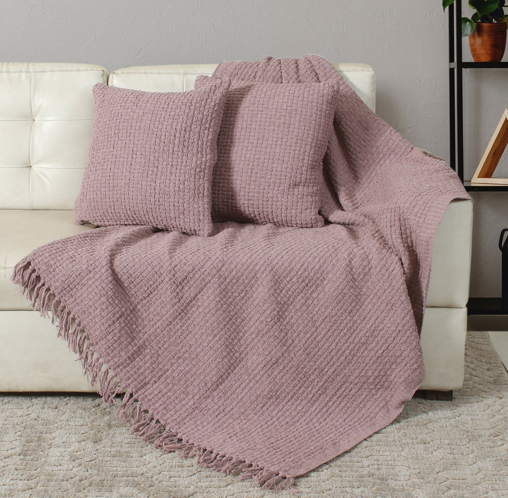 Chenille Basket Weave Throw