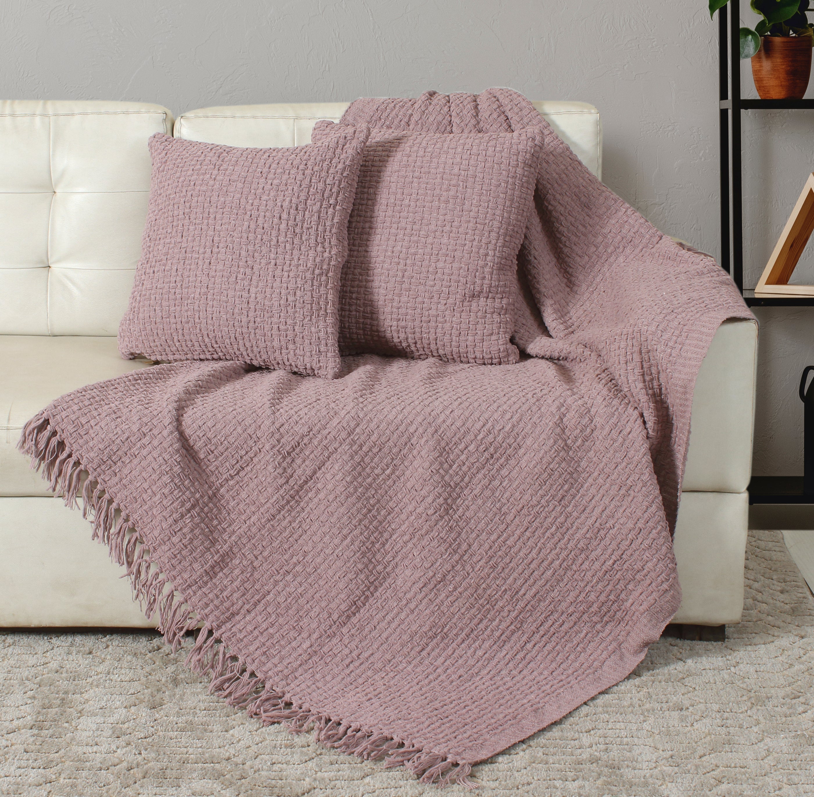 Chenille Basket Weave Throw