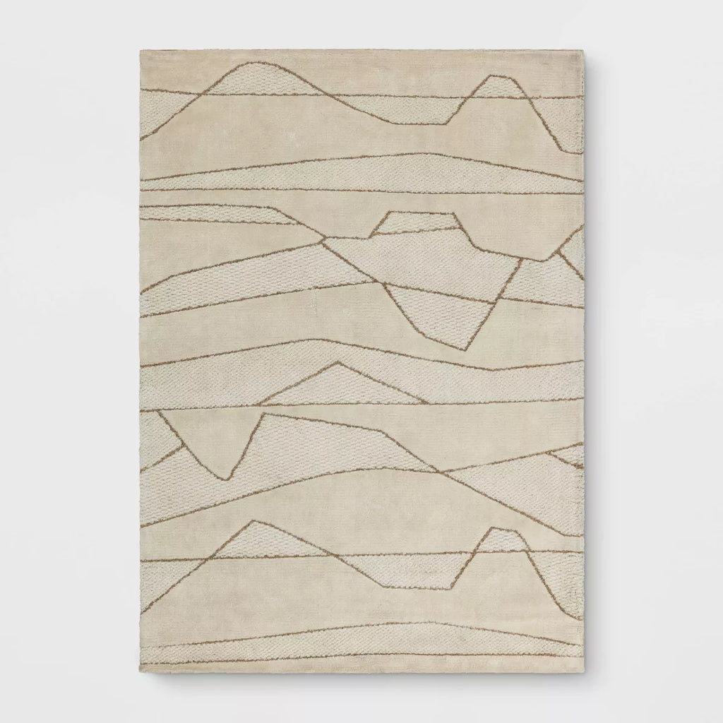 5'x7' Textured Knitted Area Rug Ivory - Threshold