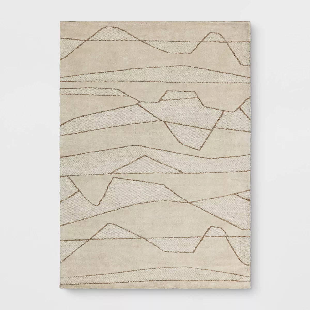 5'x7' Textured Knitted Area Rug Ivory - Threshold