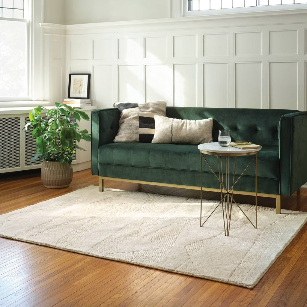 5'x7' Textured Knitted Area Rug Ivory - Threshold
