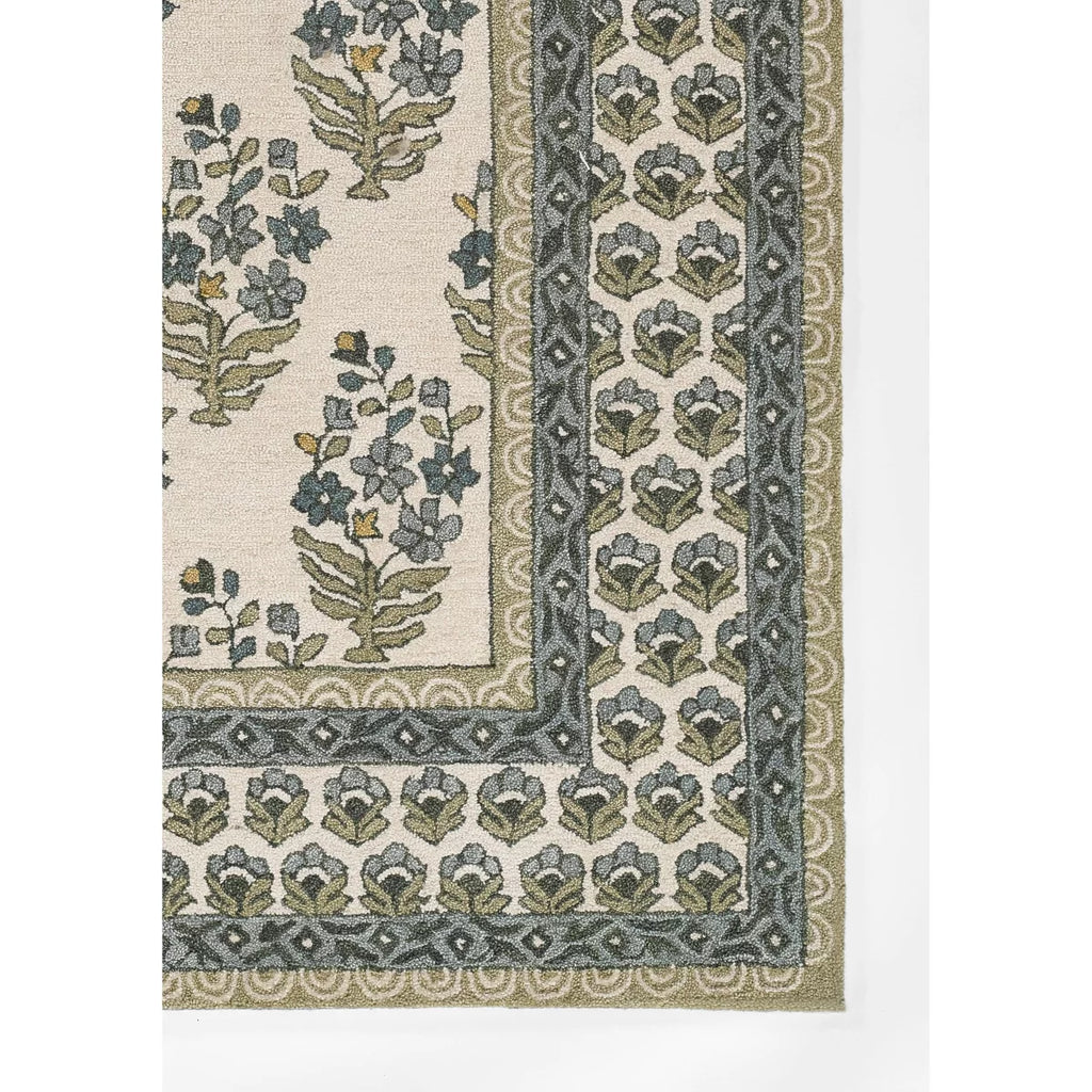 2'6"x8' Cotswold Bourton Floral Handtufted Runner Rug Green