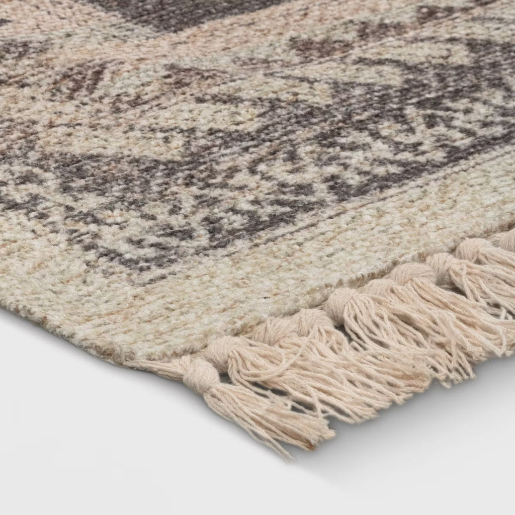 7'x10' Cromwell Washable Printed Persian Style Rug Tan - Threshold