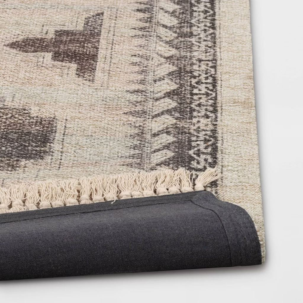 7'x10' Cromwell Washable Printed Persian Style Rug Tan - Threshold