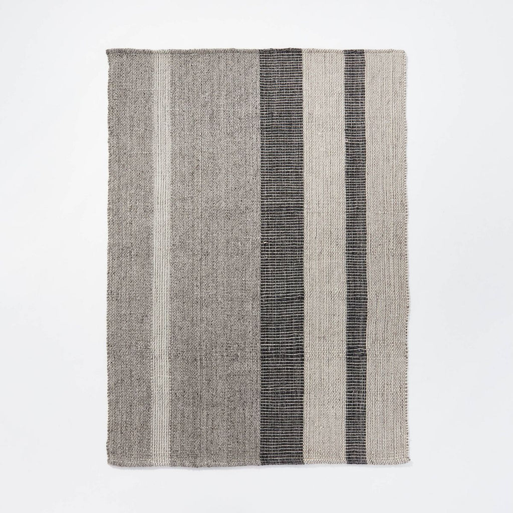 7'x10' Wellsville Handloom Flatweave Stripe Rug Gray - Threshold designed with Studio McGee
