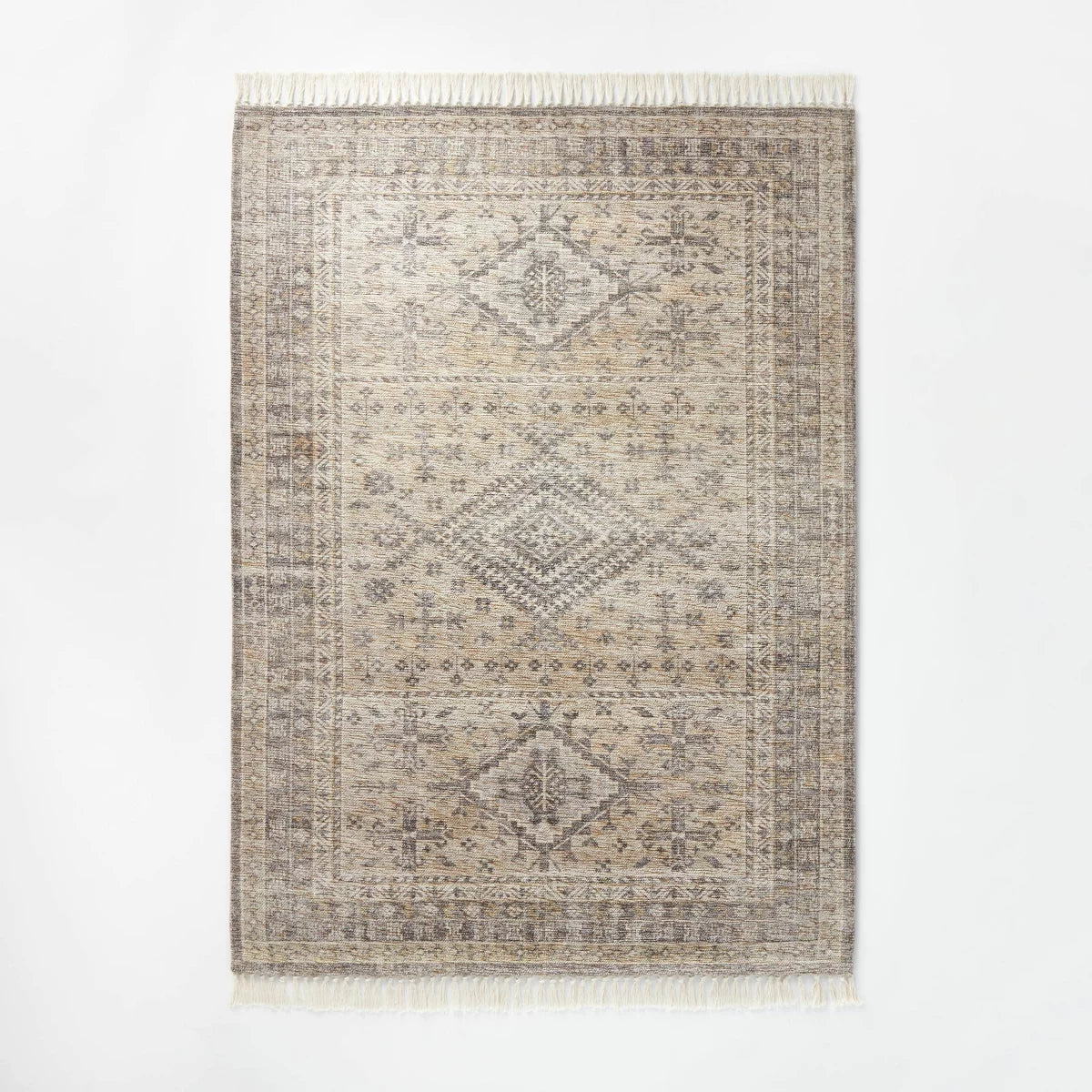 5'x7' Pine Brook Diamond Persian Style Rug Gray - Threshold designed with Studio McGee