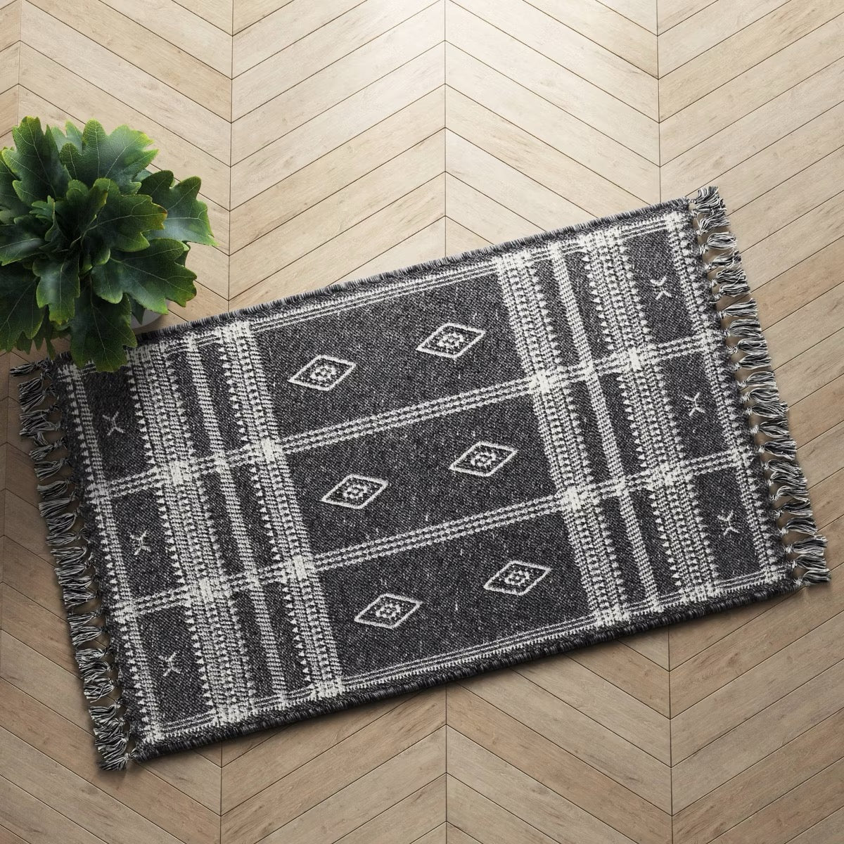 2'3"x3'9" Washable Southwest Plaid Accent Rug - Threshold