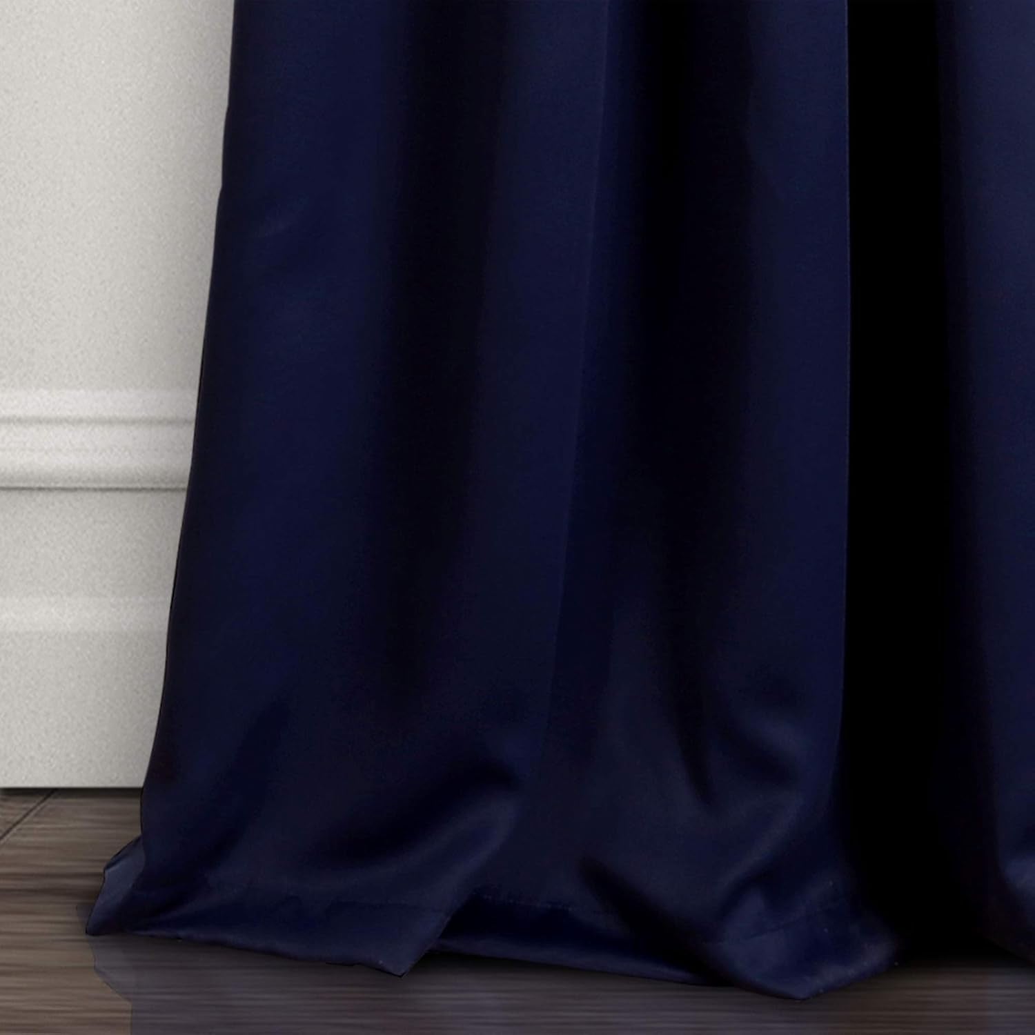 Set of 2 (52"x84") Insulated Grommet Top Blackout Curtain Panels Navy - Lush Décor