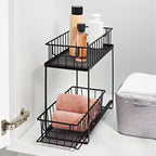 Two Tiered Slide Out Organizer Black - Brightroom