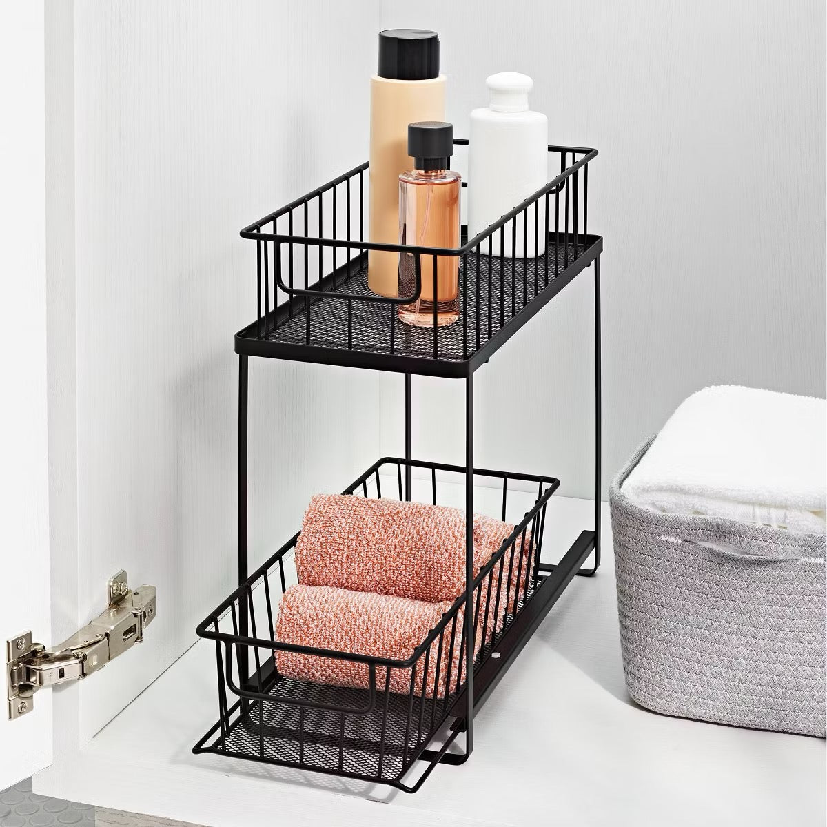 Two Tiered Slide Out Organizer Black - Brightroom