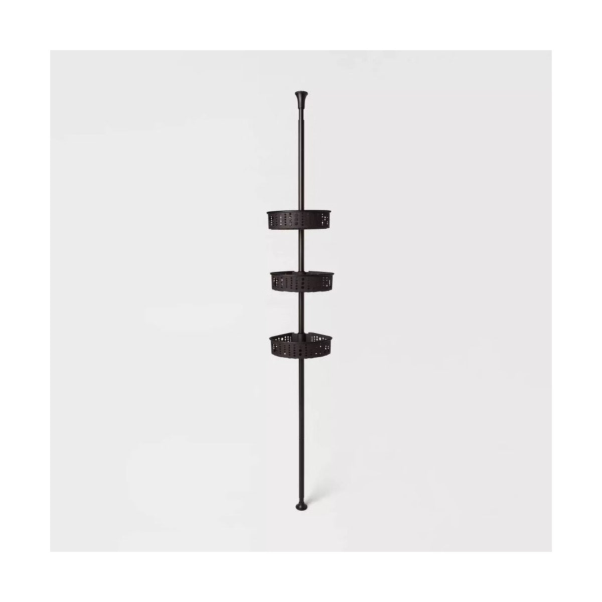 Steel Corner Tension Pole Caddy Matte Black - Room Essentials