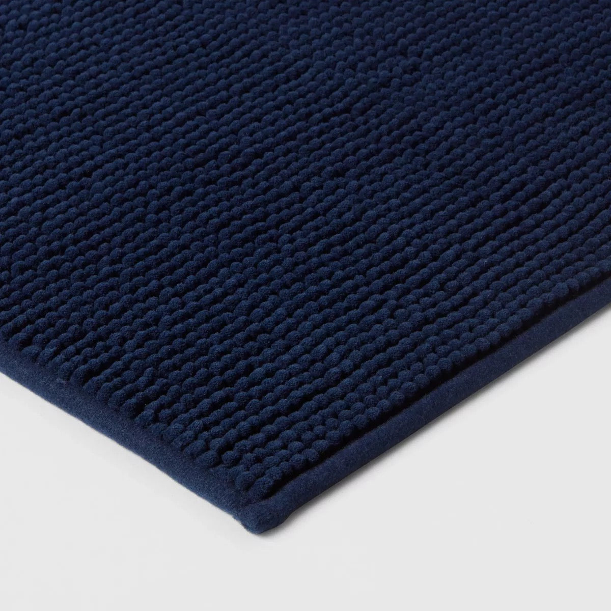 20"x58" Everyday Chenille Bath Runner Navy - Room Essentials
