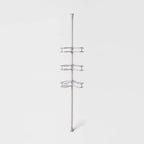Aluminum Corner Tension Pole Caddy Gray - Threshold