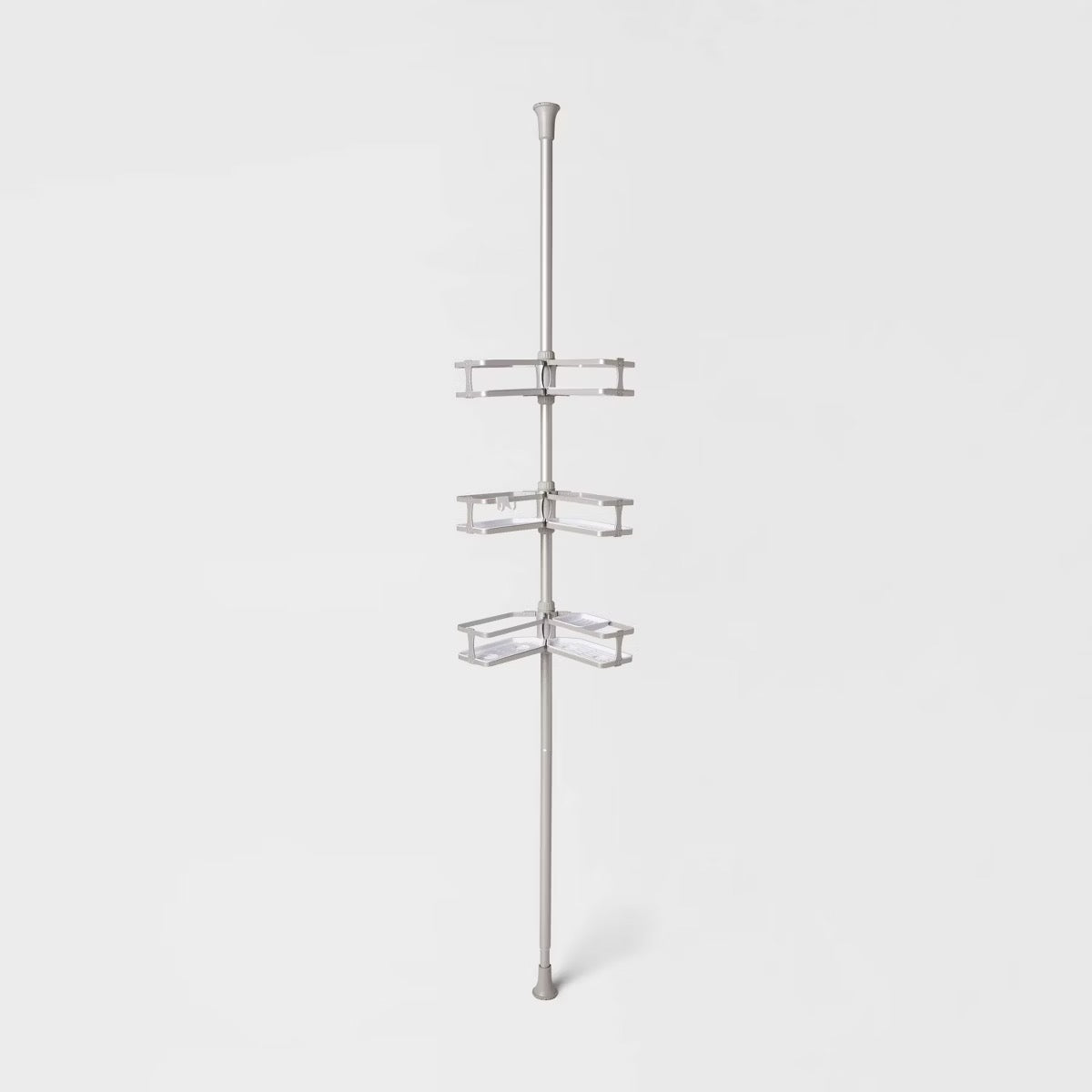 Aluminum Corner Tension Pole Caddy Gray - Threshold