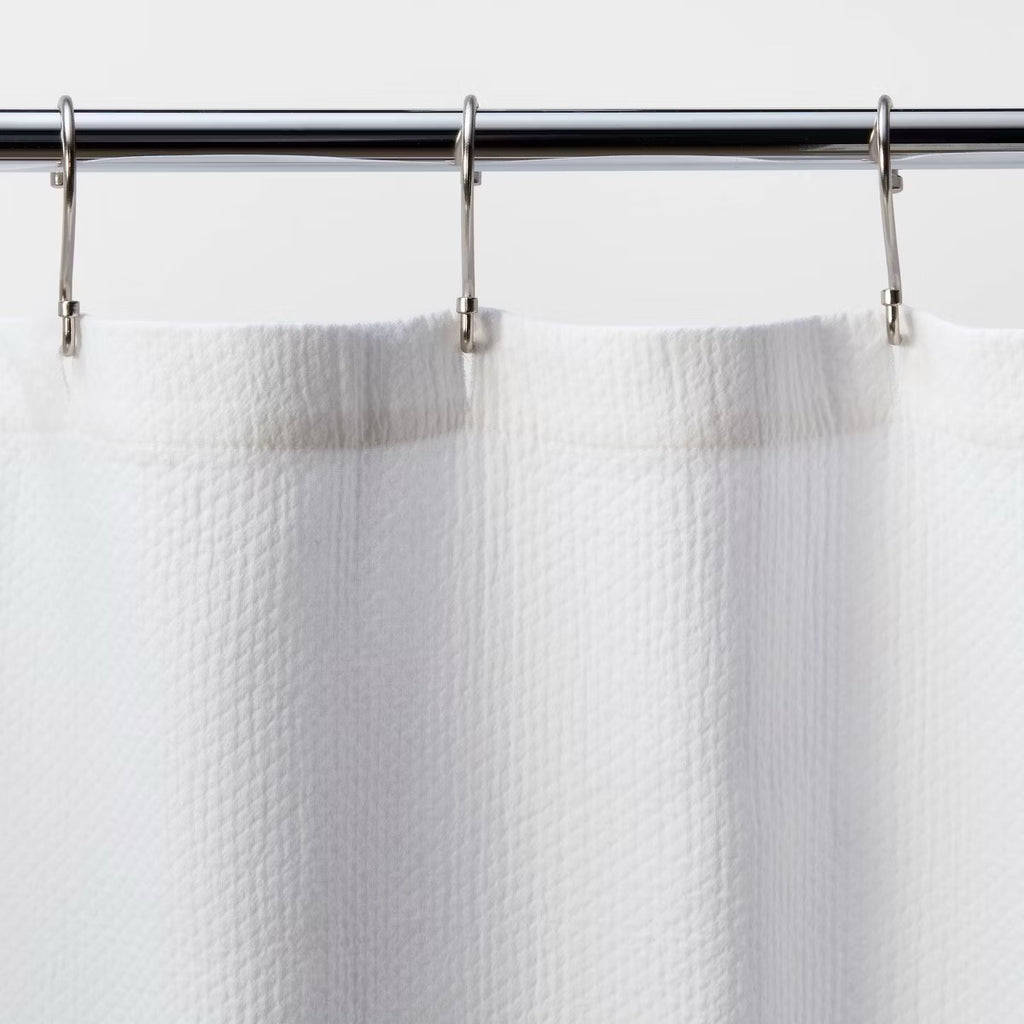 Diamond Matelesse Shower Curtain White - Threshold