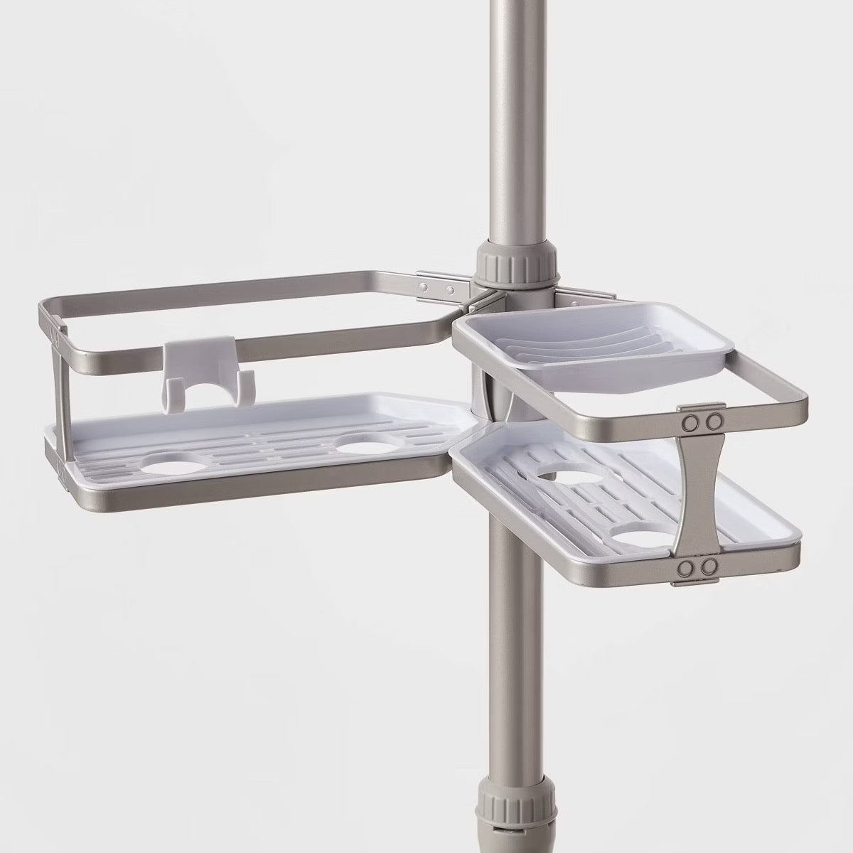 Aluminum Corner Tension Pole Caddy Gray - Threshold