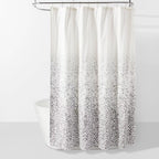 Leopard Glam Shower Curtain Ombre Gray - Threshold