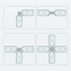 Aluminum Corner Tension Pole Caddy Gray - Threshold