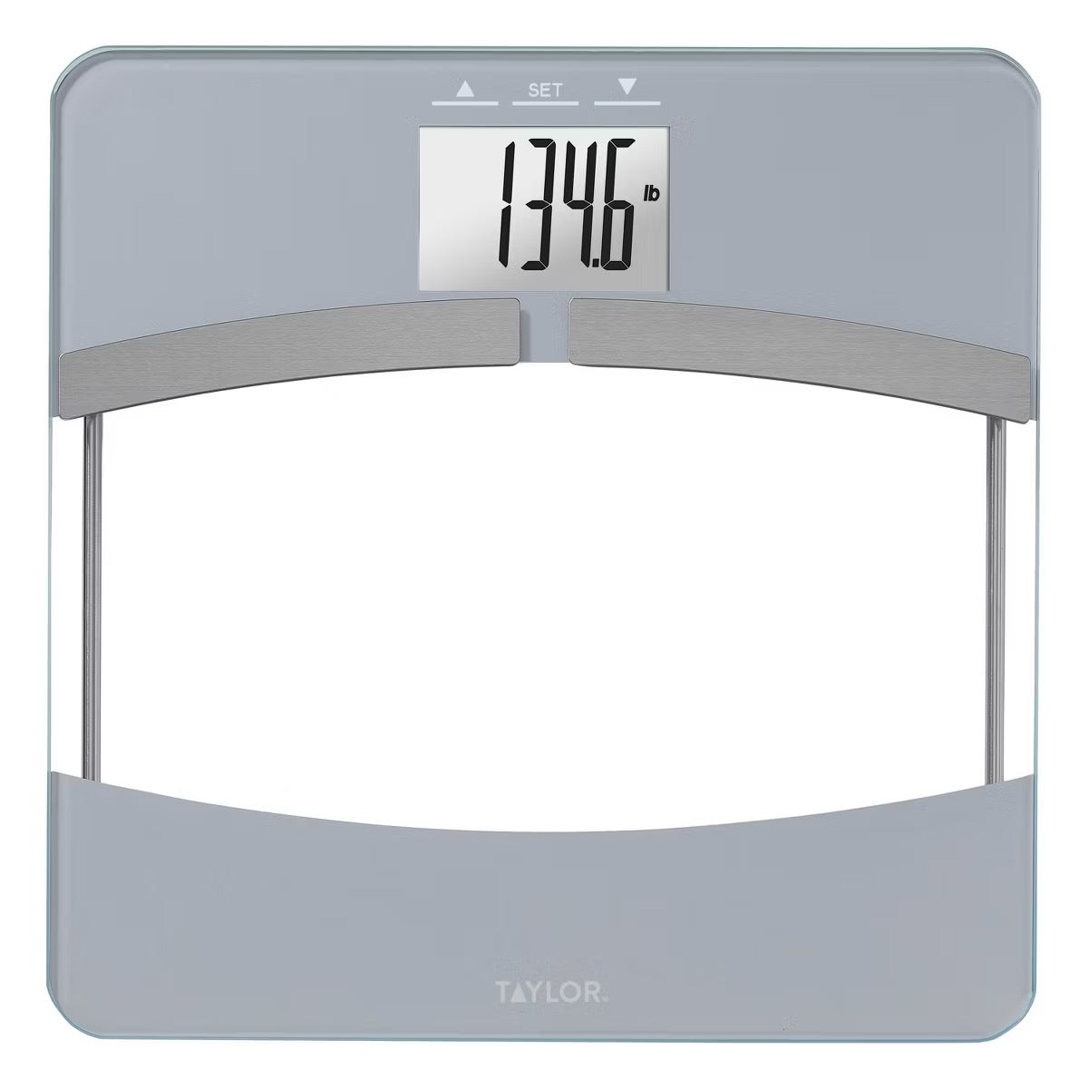 Taylor Glass Body Composition Bathroom Scale - Silver/Clear