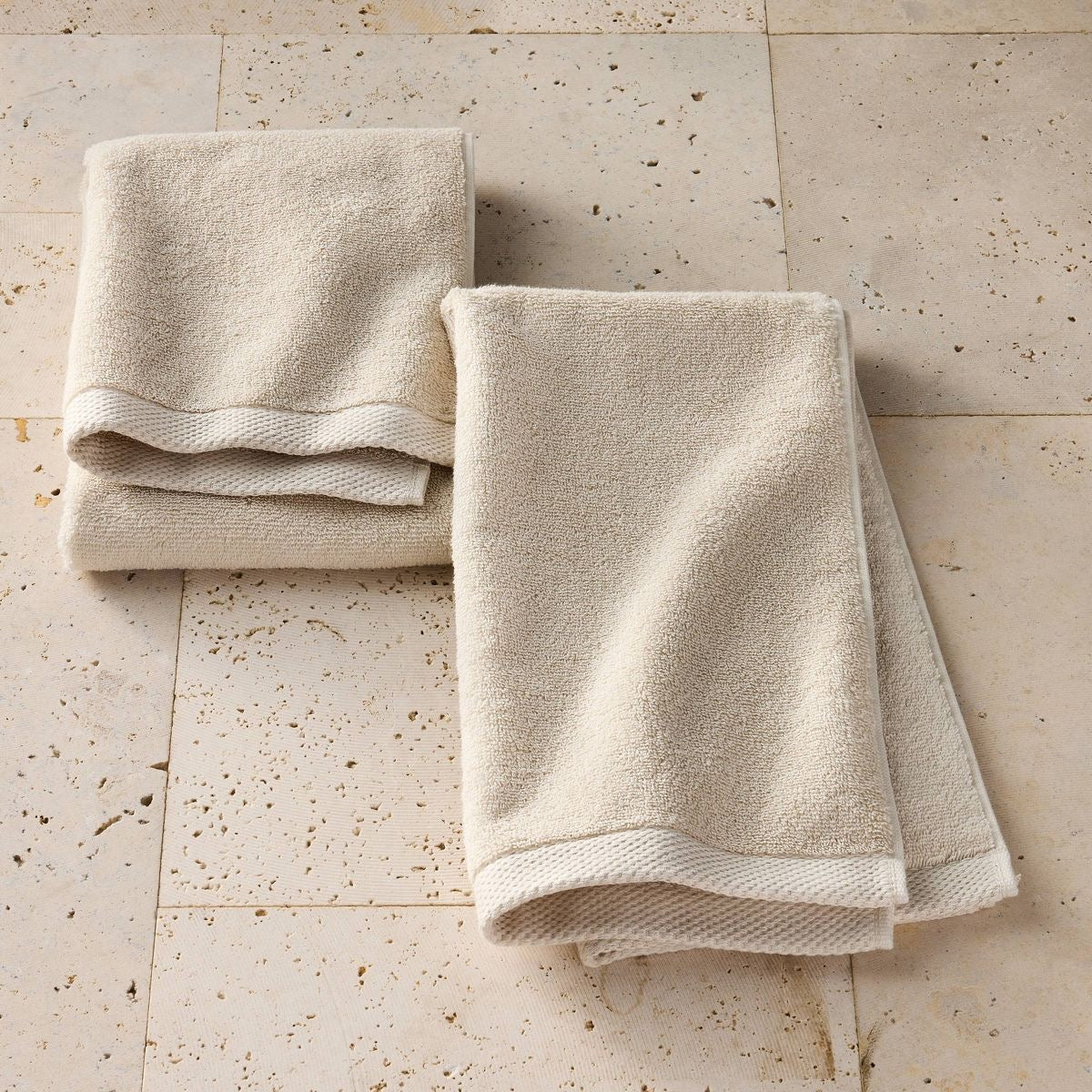 2pk Organic Hand Towel Natural - Casaluna