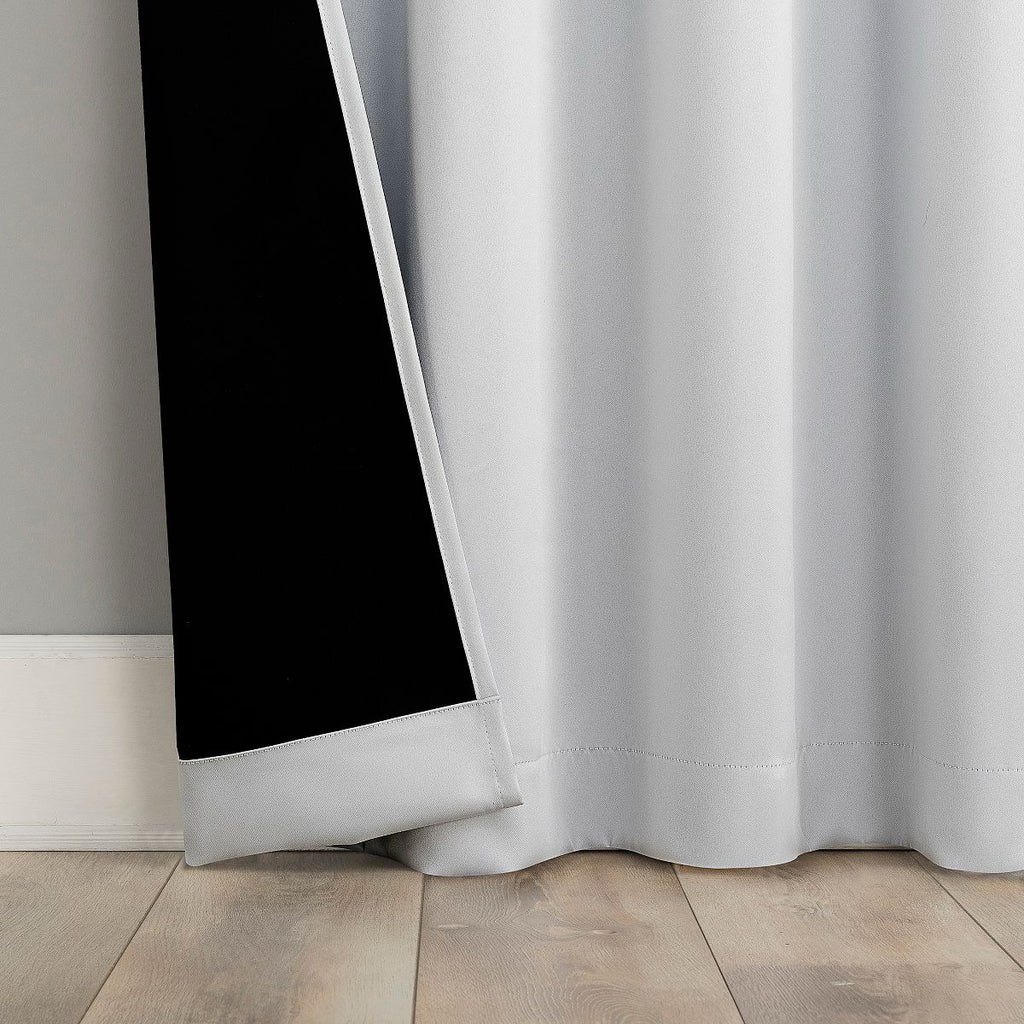 Set of 2 - 52"x63" Sun Zero Blackout Oslo Theater Grade Rod Pocket Curtain Panel White