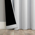 Set of 2 - 52"x63" Sun Zero Blackout Oslo Theater Grade Rod Pocket Curtain Panel White
