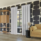 Set of 2 - 52"x63" Sun Zero Blackout Oslo Theater Grade Rod Pocket Curtain Panel White